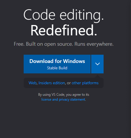 Downloading Visual Studio Code