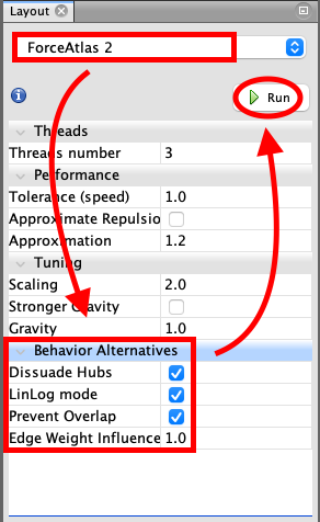 Changing the Layout Options