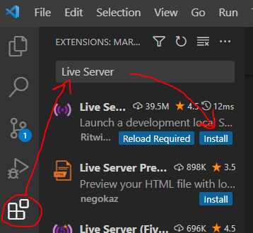 Installing Live Server