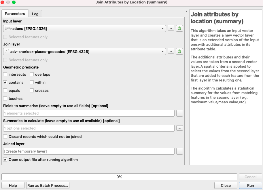 Point in Polygon Settings